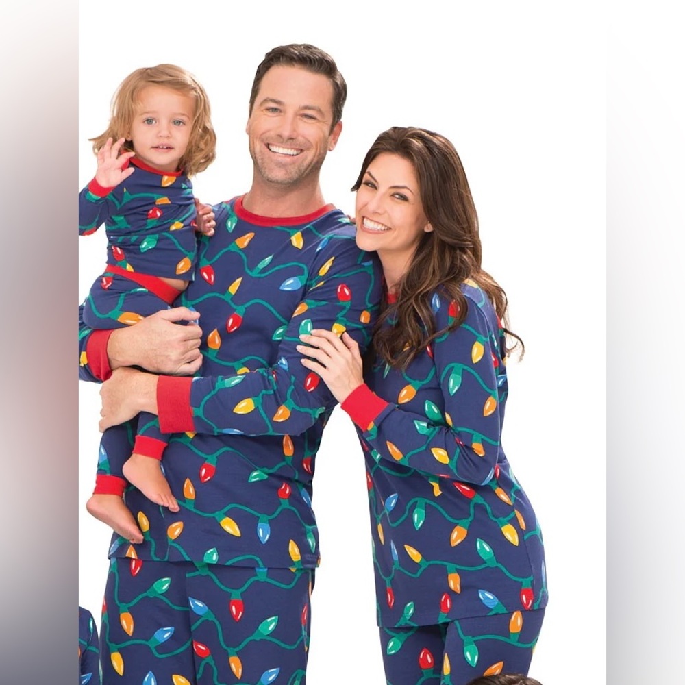 Christmas Lights Matching Family Pajamas